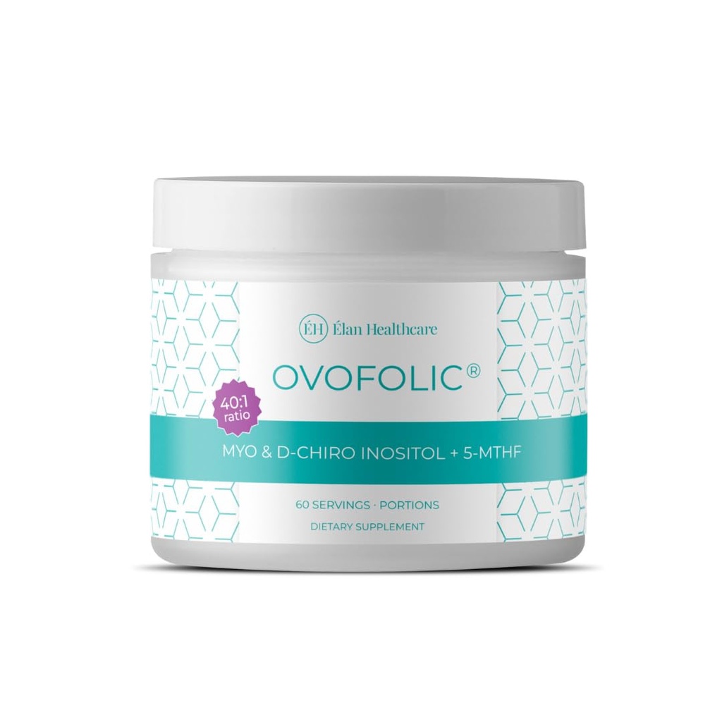 PCOS Supplement for kvinner - Boost Fertilitet, Hormonal Balance, og PCOS Support - Myo-Inositol, D-Chiro Inositol, Aktiv Folate - Høy potens PCOS Supplements (60 Serveringer, 129g Jar)