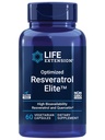 Livsforlengelse Optimert Resveratrol Elite, Trans-resveratrol, quercetin, Sunn aldring, Hjernehelse, Hjernehelse, oksidativ stress, Glutenfri, Ikke-GMO, Vegetarisk, 60 Kapsler