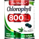 FiTO MEDIC'S Lab - Klorofyll - ren - 800 mg per servering- 200 Softgels - Klorofyll Kapsler -Detox Cleanse, Grønn kosttilskudd- Klorofyll piller - Ultra høy absorpsjon.