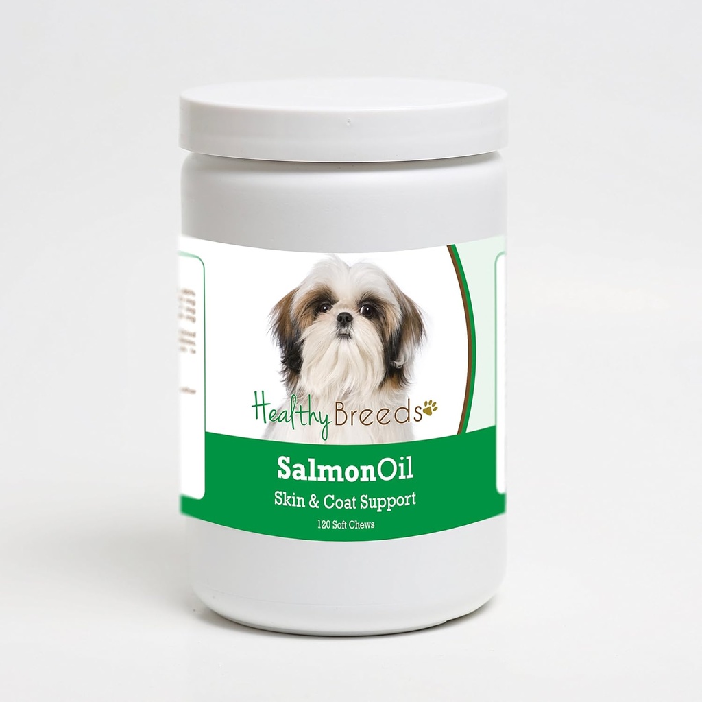 Sunn avler Shih Tzu Salmon Oil Myk Chews 120 greve