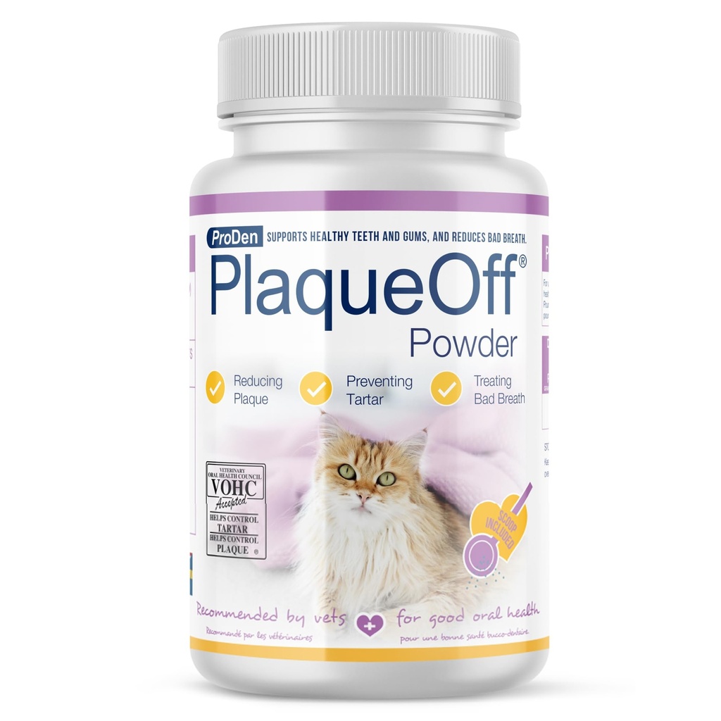 ProDen PlaqueOff pulver for katter - Plaque & Tartar Reducer, pustefresser, Feline Oral Care - 40g