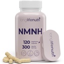 LongLifeNutri NMNH 300mg (Dihydronotinamid Mononucleotid) - 120 Vegan Kapsler, 2-måneders Supply, NMN Alternativ, NAD Supplement for energi og lang levetid, Lab testet, laget i USA