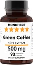 MONOHERB Grønn Kaffe Ekstrakt 500 mg - 90 Vegetariske kapsler