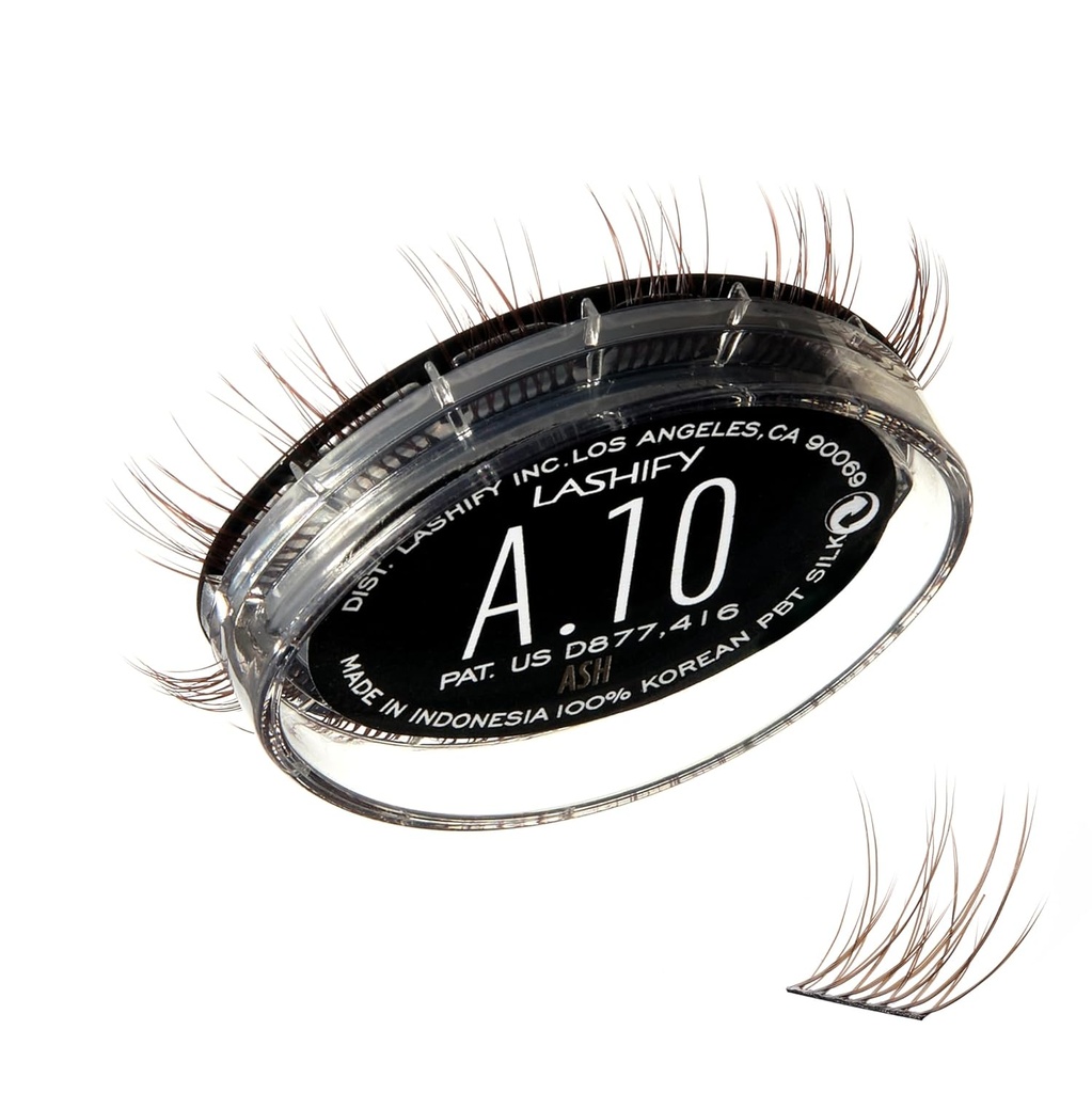 Lashify forsterke 10mm Gossamer Eyelash utvidelser fylle, aske farge, DIY falske visker for et naturlig utseende