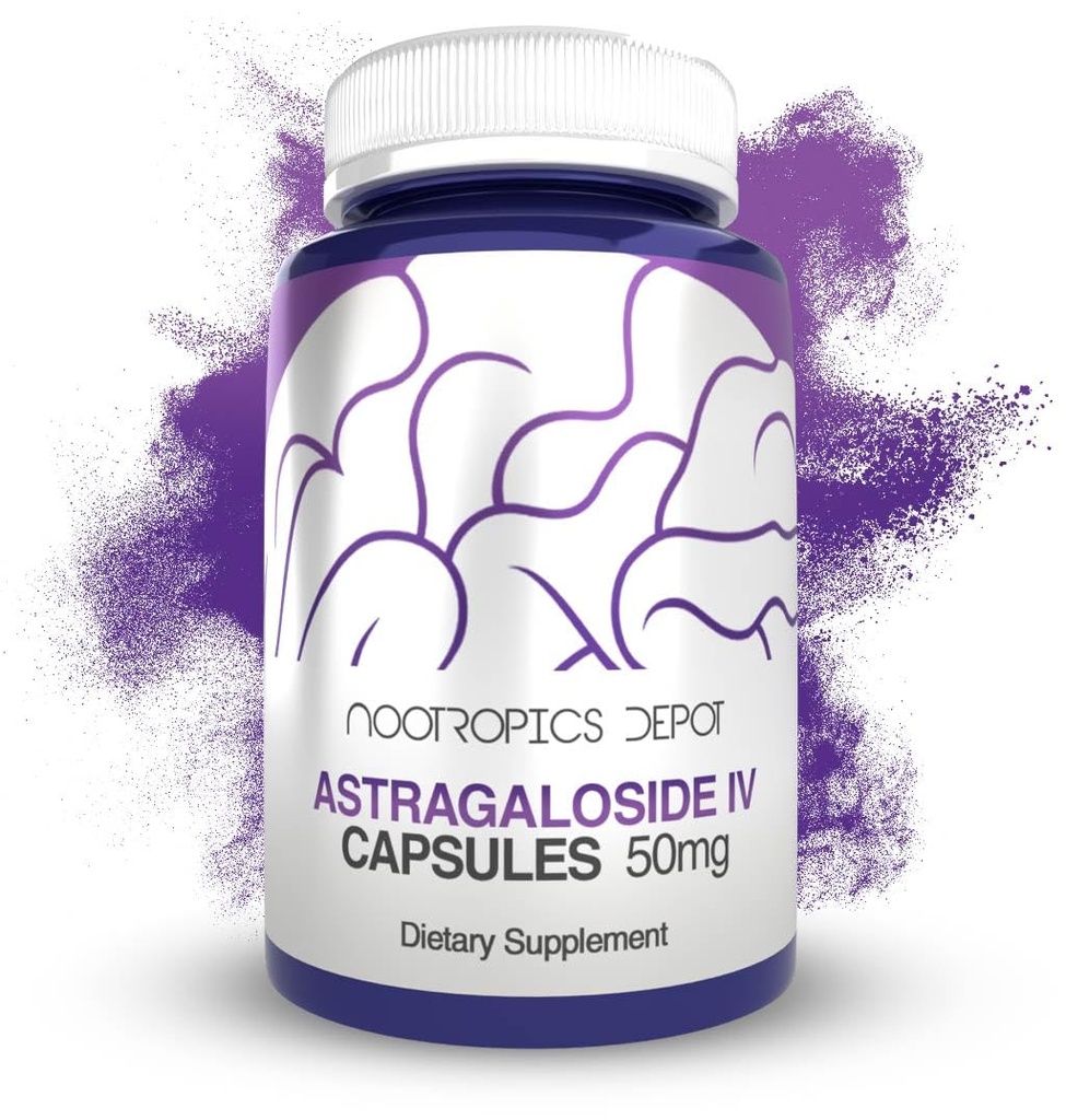 Nootropics Depot Astragaloside IV Capsules | 50 mg | Astragalus membranaceus | 30 greve | Neuroprotective, Immunsupport, Lengdens Telomere