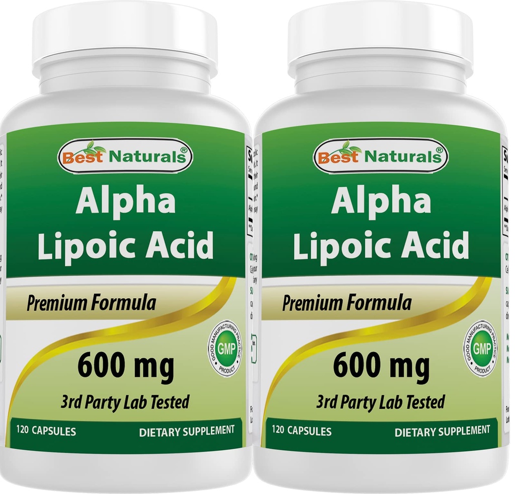 Beste Naturals -- Alpha Lipoic Acid (ALA) - 600 mg (120 Count (Pack of 2))