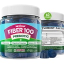 Fiber Gummies for voksne, sukker gratis 10g Prebiotiske Fiber Supplement med Digestive Enzymer, Probiotika og 100mg Betain for Digestive & Gut Helse og Regulere Bowel bevegelse, Vegan, Gelatin gratis, 60ct