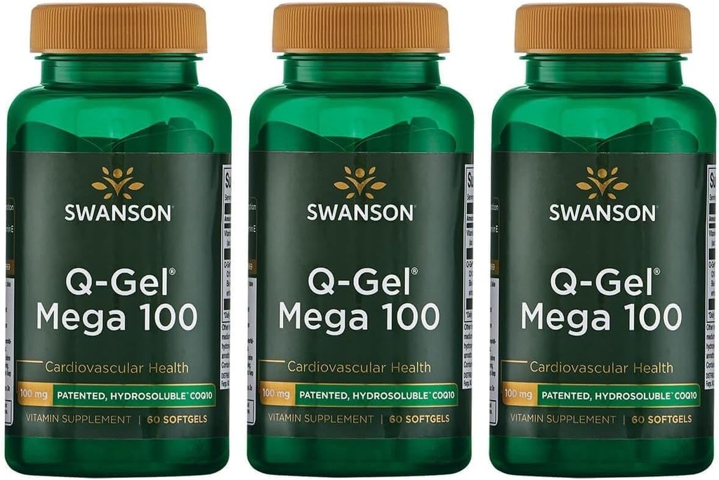 Swanson Q-Gel Mega 100 100 Milligrams 60 Sgels (3 pakke)
