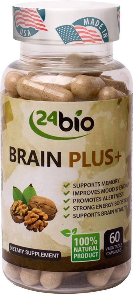 Nutrigold Ginkgo Biloba Gull - 90 vegan kapsler [120 mg] | Standardisert til 24% ginkgoflavonglykosider, Tan Capsule