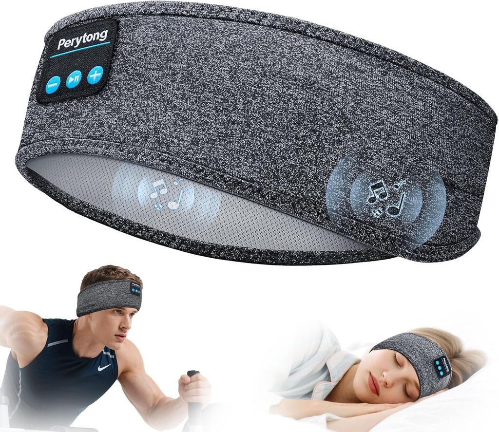 Perytong søvn hodetelefoner trådløse, Bluetooth Sports hodetelefoner med ultra-tynn HD Stereo høyttalere Perfekt for sove, Workout, Jogging,Yoga,Insomnia, Air Travel, Meditasjon