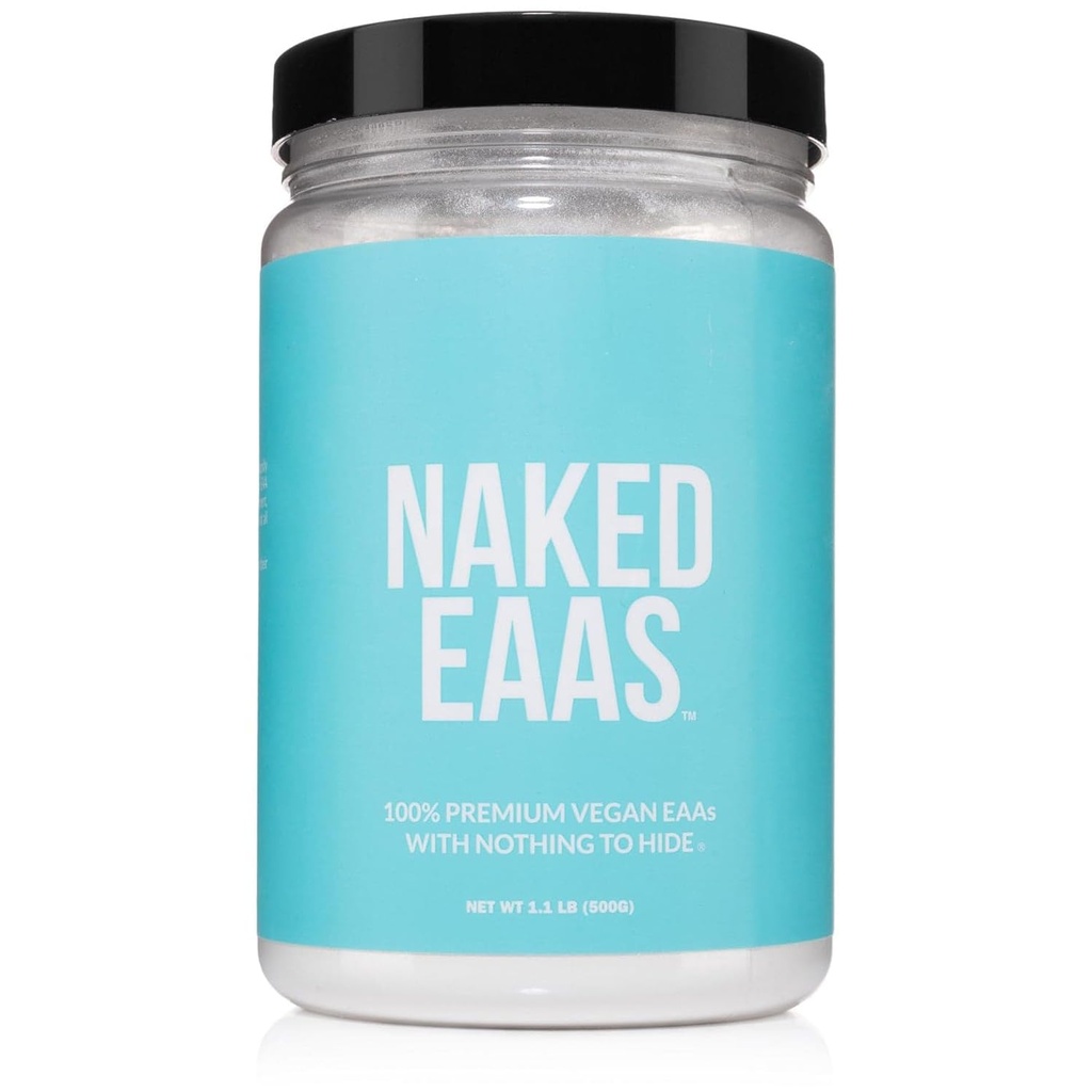 NAKED EAA Aminosyrer pulver - 50 serveringer - Vegansk uslaverte essensielle aminosyrer 500 gram - Instantized Alle naturlige EAAS pulver Supplement