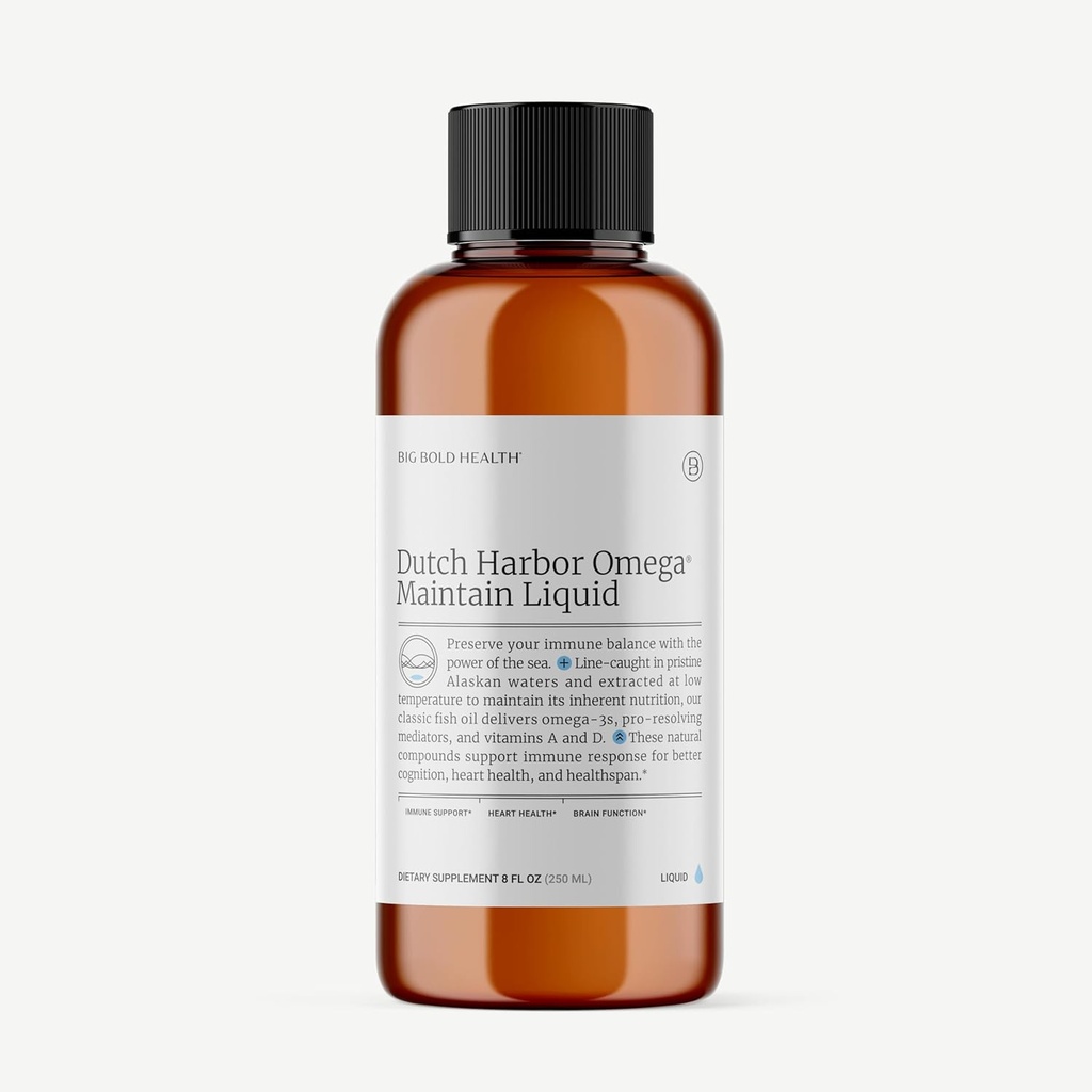 2 måneders forsyning - Nederlandsk Harbor OmegaTM 8 oz., 50 serveringer, naturlig sitronflavor | Wild Alaskan Cod Liver Fish Oil | Inkluderer Omega-3 fettsyrer med DPA, DHA, & EPA