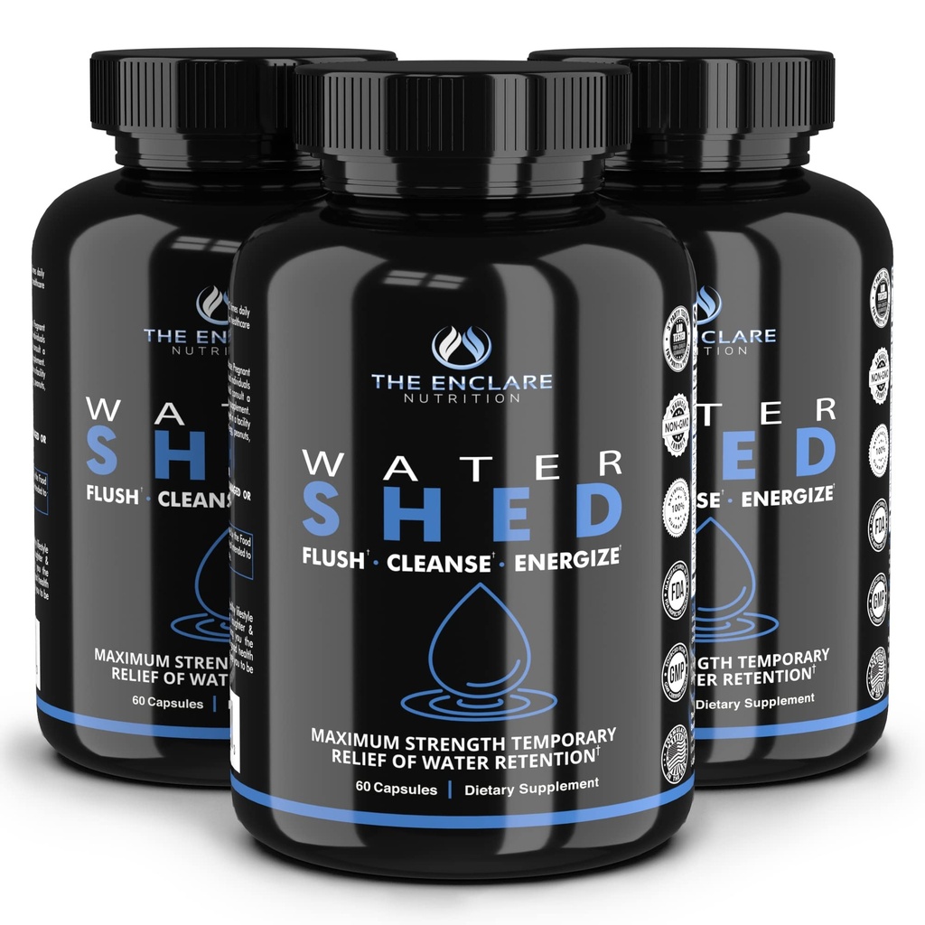 ENCLARE NUTRITION® Vannpiller Diuretisk for vanntetthet, Detox, Lever, Nyre, Vekt, Svelging/Bloating Relief. Grønn te, Cranberry, Apple Cider Vinegar, Dandelion, Vitamin B6, Kloride (3)