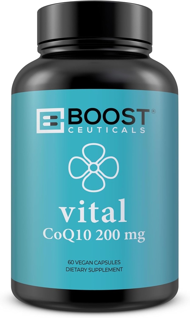CoQ10 200mg | høy absorpsjon Coq10 med bioperin | ren coQ10 Vegansk ikke GMO | Ingen stearater Ingen gluten | 60 200 mg Kapsler