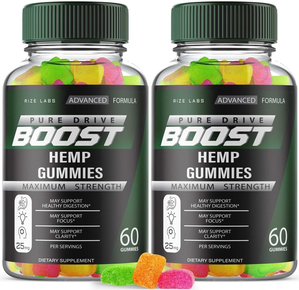 (2 Pakke) Pure Drive Boost Gummies, ren stasjon maksimal styrke formel, ren stasjon Boost for generell kroppshelse, ren stasjon øker avansert kosttilskudd Gummy, ren kjøre Gomitas gjennomgang (120 kapsler)