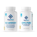 NuEtix Formuleringer Avgiftning og mikrobiombalanse Supplement Bundle av Opti-Pure, 30 Tjenester og Gut Defender+, 90 Services