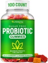 Probiotiske Gummier for voksne og barn Maks styrke 5 milliarder CFU | Økologisk sukker gratis gummier for digestiv helse | 100 greve Vegansk Glutenfri Chewable Probiotika Gummier for menn kvinner og barn