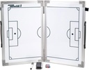 Fotballinnovasjoner Hinged Magnetic Taktisk Coaching Board, ekstremt bærbare tørke slette Hvitt brett for fotball coacher på alle nivåer å utføre taktisk analyse.