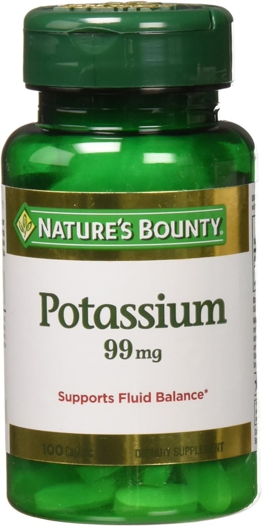 Naturens Bounty Kalium Gluconate 300 kapell (3 X 100 Count flasker)