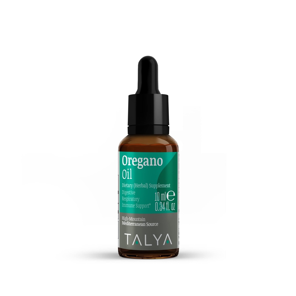 TALYA Oregano Oregano Oil 0.34 fl.oz | Olje av Oregano Flytende | Immun støtte, høy Carvacrol, Digestiv Helse | Non-GMO | Vegan | Fra middelhavsområdet Oregano