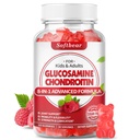 mykbear Glucosamine Chondroitin Gummies, Sukker Free Glucosamine Chondroitin MSM Tilskudd med eldrebær gurkemeie støtter felles helse og antioksidant, bringebær flavored 60 greve