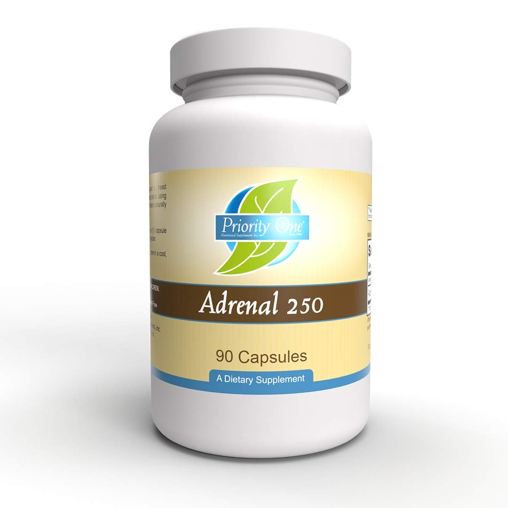 Prioritet En Vitaminer Adrenal 250 mg 90 Kapsler Adrenal støtte