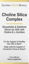 California Gold Nutrition Choline Silica Complex, Biotilgjengelig & Stabilisert Silikon med Choline & L-karnitin, 2 fl oz (59 ml)