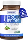 Thyroid støtte med jodin - 120 kapsler (Non-GMO) Forbedre energien din - Ashwagandha Root, sink, selenium, vitamin B12 Complex - Thyroid helsetilskudd for kvinner og menn - 60 dagers forsyning