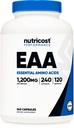 Nutricost EAA kapsler 1200mg, 240 kapsler - essensielle aminosyrer, 120 serveringer - Ikke-GMO, Glutenfri og vegansk