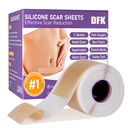 Silikon Scar Sheets, Silikon Scar Tape(1.6"x 79" Roll-2M), Reusable Professional Scar Silikon Strips, Myke Silikon Scar Sheets for kirurgiske Scars,Keloid,Acne Scars,Burn Scar,C-Seksjon