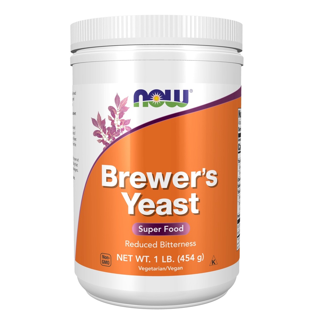 NU Mattilskudd, Brewers yeast pulver med naturlig forekommende protein og B-vitaminer, 1-pund