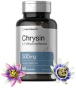Horbäach Chrysin Supplement | 500mg | 60 Kapsler | Passion blomst | Ikke-GMO, Glutenfri Supplement