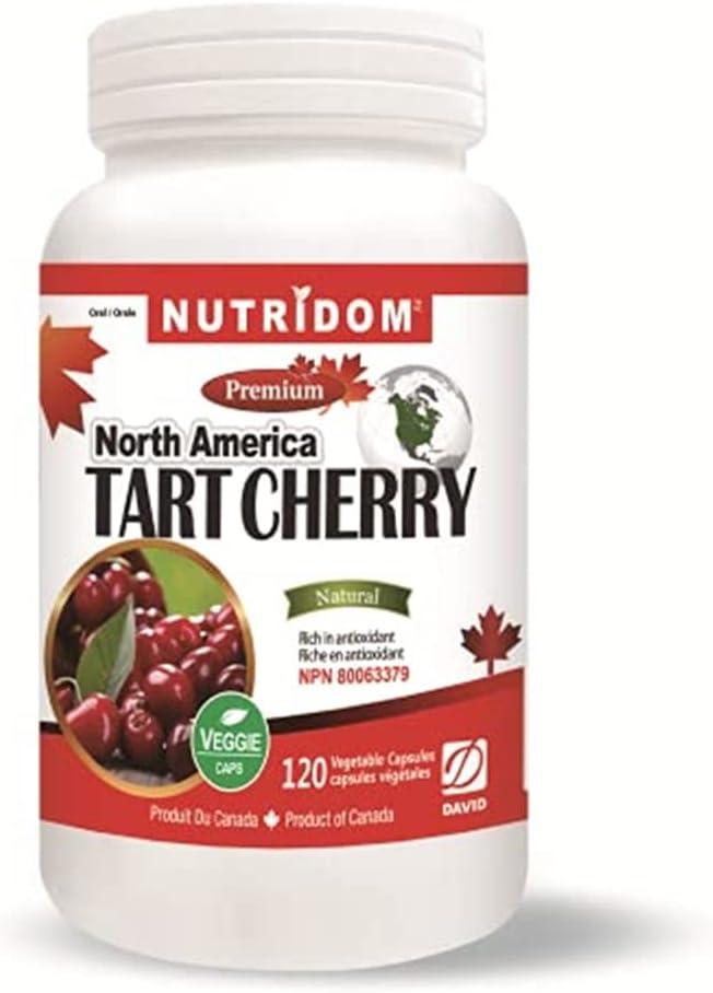Nutridom Nord-amerikansk Tart Cherry 500 mg-120 VCaps, naturlig, ikke-GMO