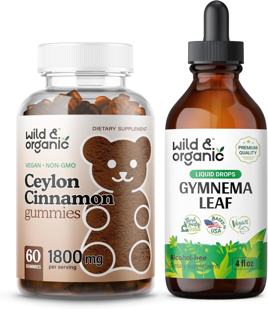 Wild & organisk ceylon cinnamon gummier & Gymnema tinktur