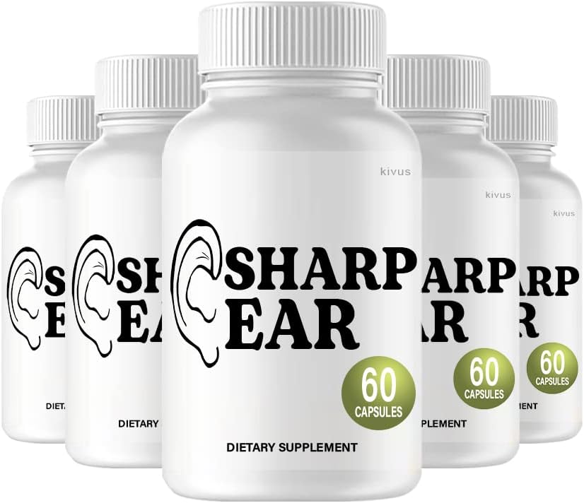 (5 Pack) Sharp øre - Sharp øre Avansert Tinnitus støtte Supplement (300 kapsler)