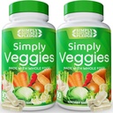Bare naturens Pledge - 90 Veggie Capsules - 2 måneders forsyning - laget med hele maten Superfoods, pakket med Beta Carotene & 18 forskjellige grønnsaker - 100% soya gratis