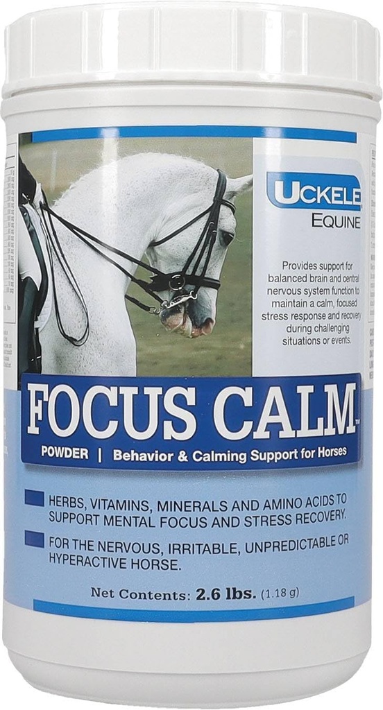Uckele Focus Calm Horse Supplement - Ro og oppførsel Supplement for hester - Equine Vitamin & Mineral Supplement - 2,6 pund (lb)