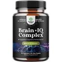 Nootropisk minne Supplement for Brain Support - Minnepiller for Brain Boost og Natural Energy Booster - Vitamin B12 Bacopa Monnieri Rhodiola Rosea DMAE Ginkgo Biloba Fosfatidyserin - 60 greve