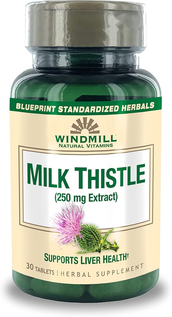 Vindmølle Melk Thistle 250 mg tabletter 30 tabletter