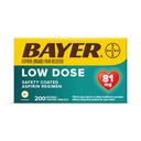 Bayer Aspirin Regimen Lavdose Enteriske belagte tabletter, 81 mg, 200 greve