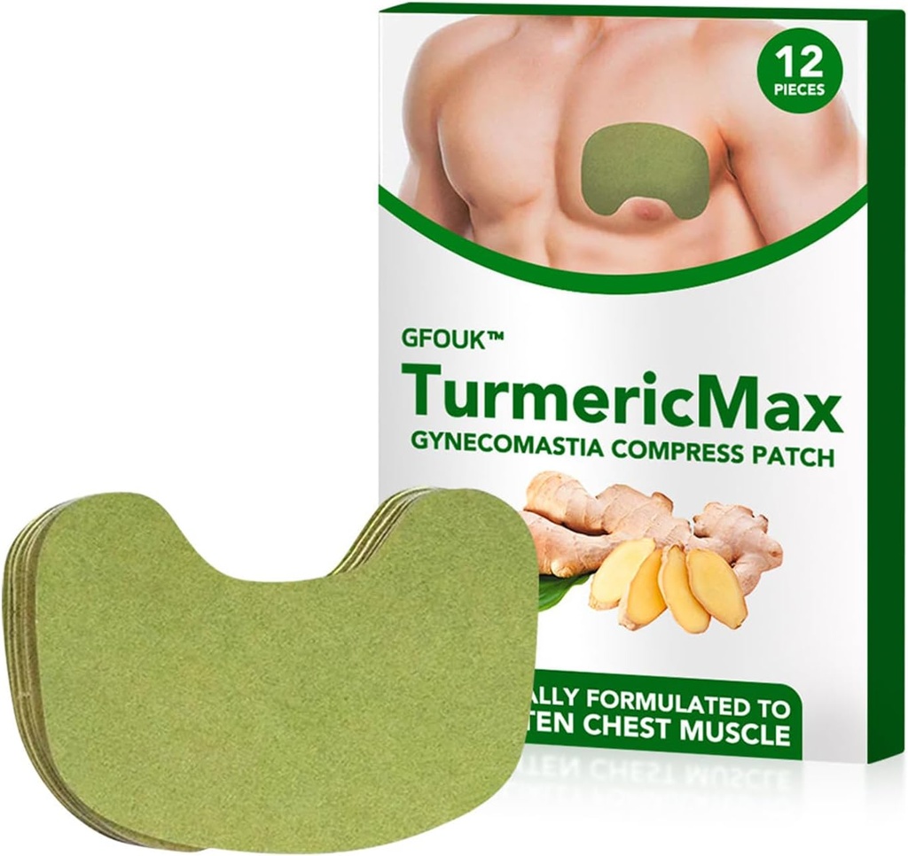 Gynecomastia Compress Patch - Ginger Krem for menn, Tighting og Sculpting brystmuskler med naturlige ingredienser (1Pack)