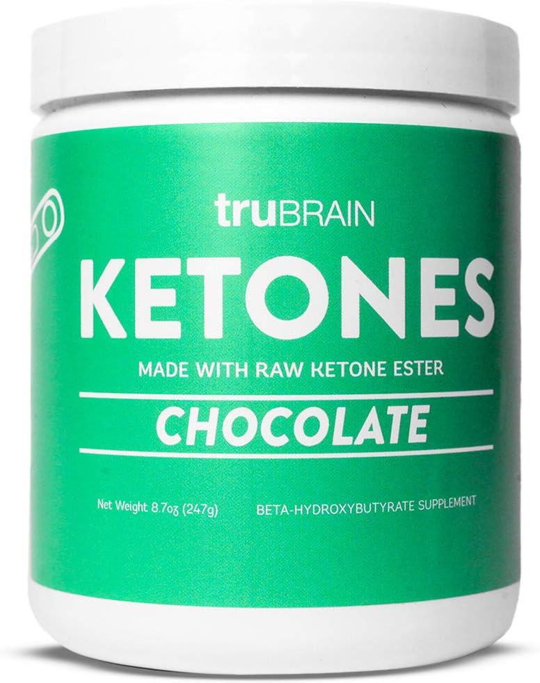 TruBrain ketoner - Ketone Ester + BHB Exogene ketoner | Støtter energi, fokus og ketose | Supplement Keto dietten | Brain Booster (Chokolate)