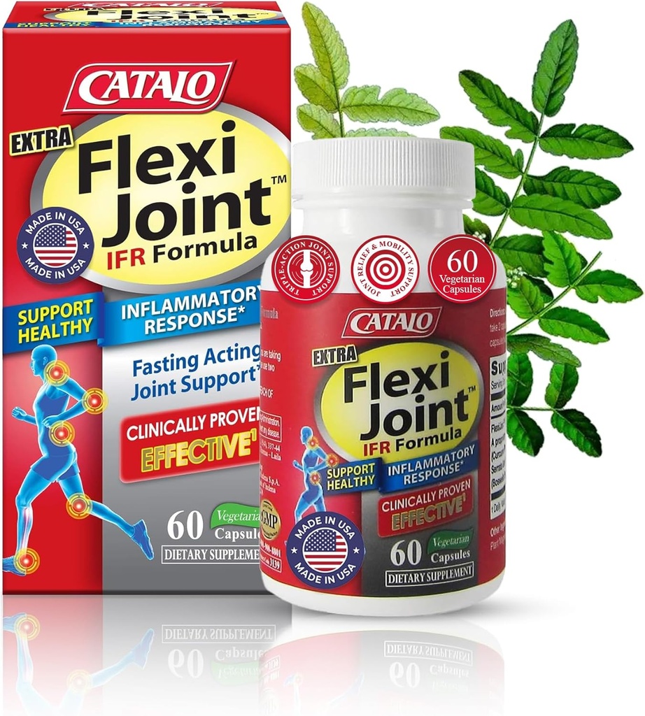Catalo Extra FlexiJoint IFR Formula - med Meriva Turmeric Phytosom, ApresFlex & Casperome Boswellia - 60 kapsler