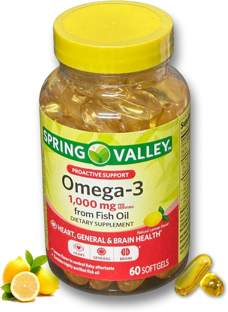 Omega 3 1000mg-fiskolje 60 mykgels (pakke med 1)