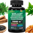 Shilajit ren Himalayan 9000MG, Ashwagandha 2000MG, Rhodiola Rosea 1000MG, Panax Ginseng 1500MG, Turmeric 500MG, Gingko Biloba 500MG, Sting Nettle 250MG, Cordyceps Mushroom 500MG