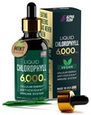 Klorofyll flytende dråper 6000 mg - Premium flytende klorofyll Supplement - Alt-i-ett antioksidant for immunforsterkning, energiforsterkning, Digestionsstøtte & Fast Detox - Ikke-GMO, Vegan