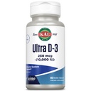 KAL Ultra Vitamin D3 250 mikrog (10000 IU), høy potens vitamin D, kalsiumabsorpsjon, ben helse og immunstøtte Supplement, Instant Dissolve, Unflavored ActivMelt, 90 Serveringer, 90 mikrotabletter