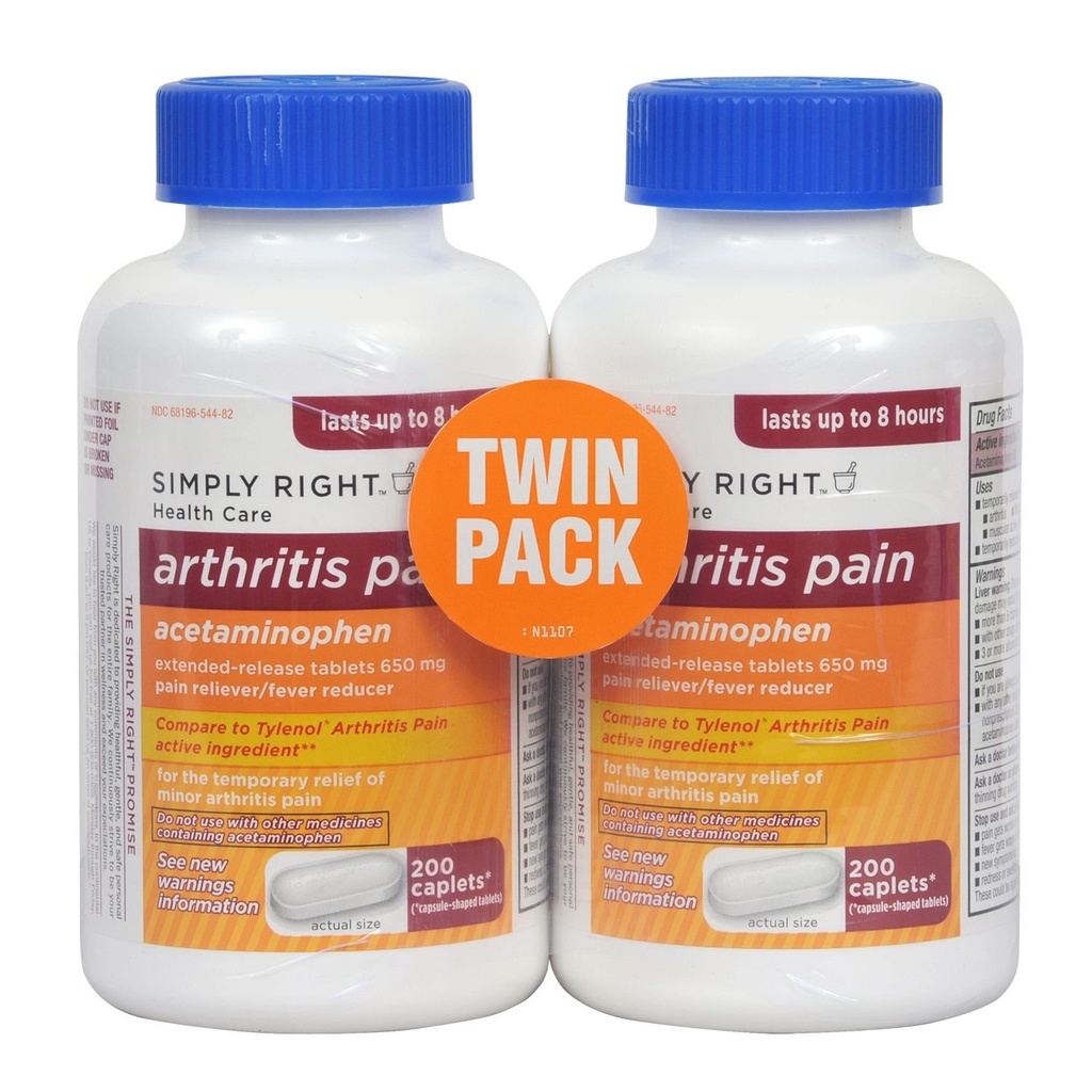Arthritis smerte pårørende, utvidet frigjøring, Acetaminophen 650 mg, 400 kapler