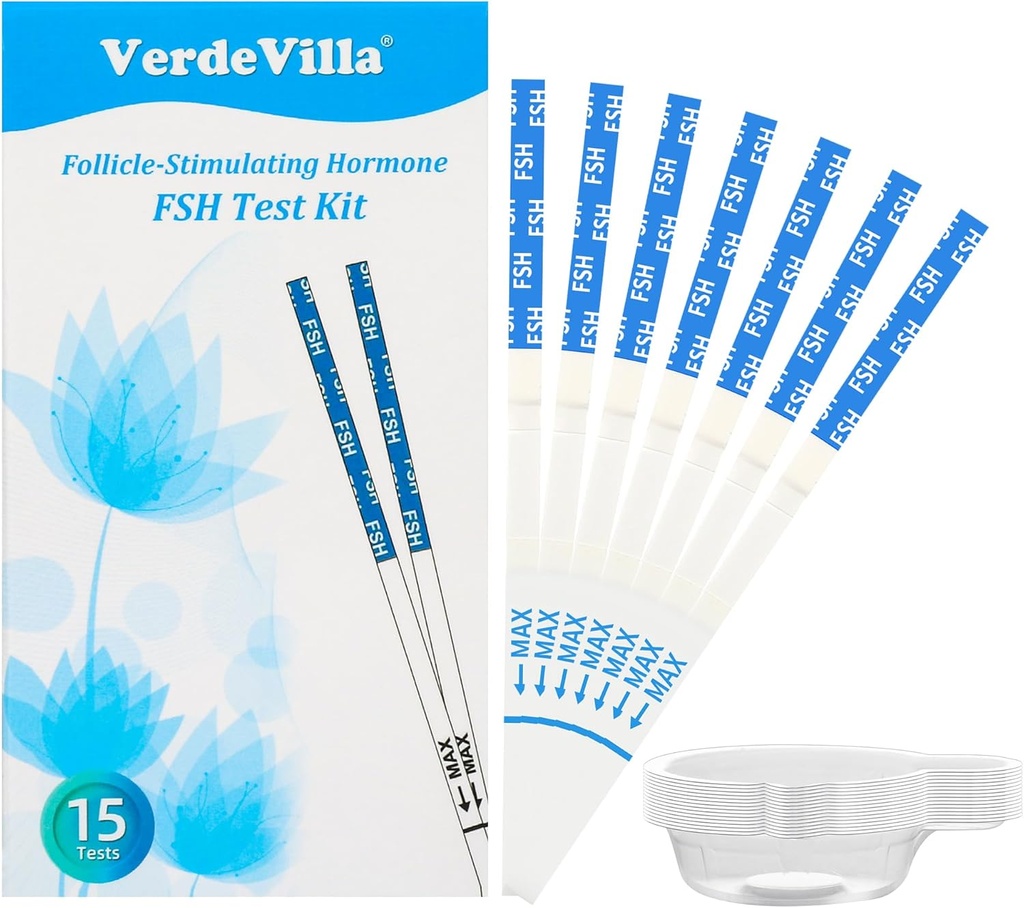 15 Pack Menopause Test Strips hjemme, FSH Test Perimenopause Test Hormon Balance for kvinner over 30 Hormonal Test