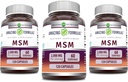 Amazing Formler MSM (Metylsulfonylmetan) Supplement | 2000 Mg Per Serving | Kapsler | Ikke-GMO | Glutenfri | laget i USA (3 Pakke, 120 greve)